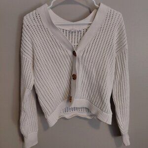 Women White Knit Gap Sweater